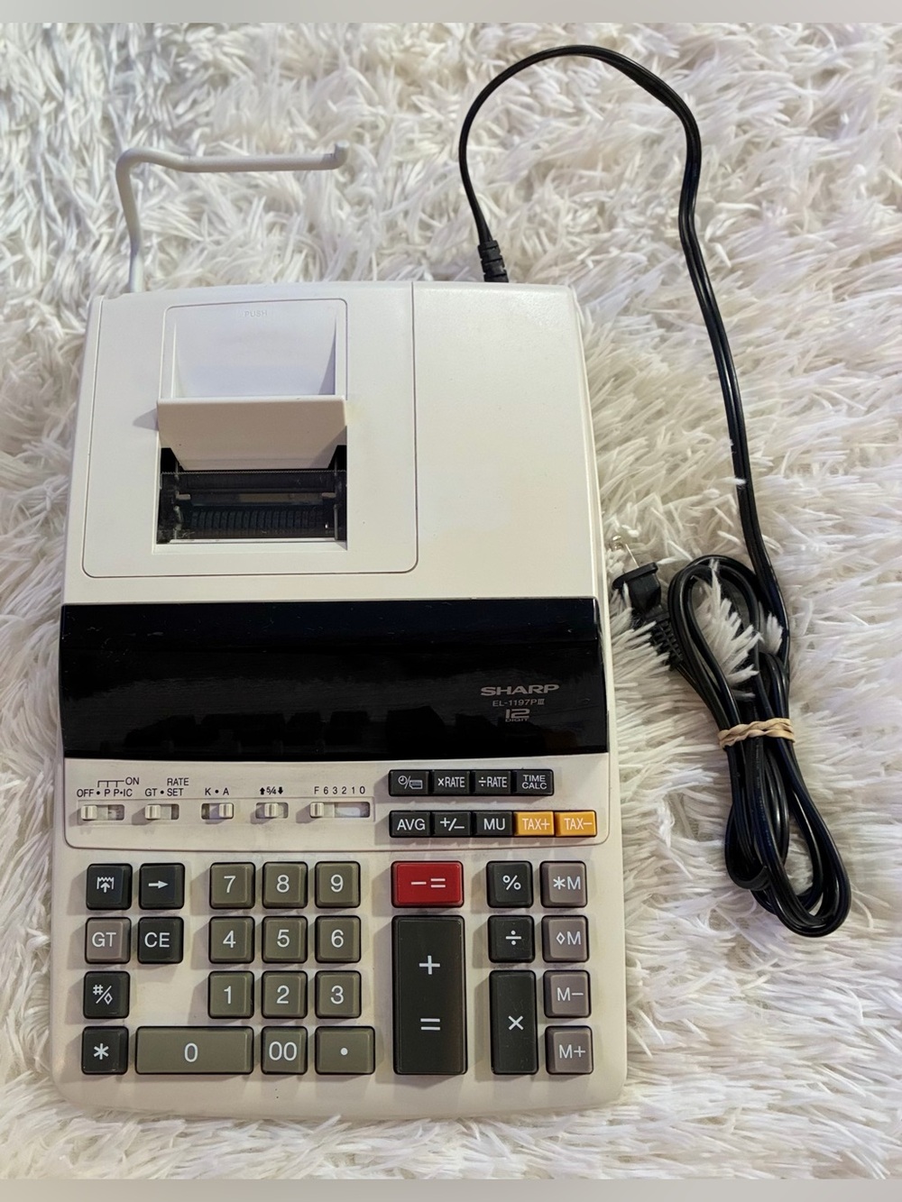 Sharp EL-1197PIII Heavy Duty Electronic Printing Calculator 12 Digit TESTED
